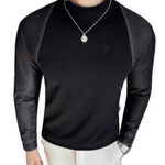 Anuc - High Neck Long Sleeve Shirt for Men - Sarman Fashion - Wholesale Clothing Fashion Brand for Men from Canada