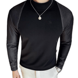 Anuc - High Neck Long Sleeve Shirt for Men - Sarman Fashion - Wholesale Clothing Fashion Brand for Men from Canada