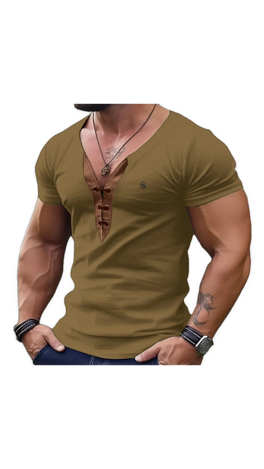 Charman - V-Neck T-Shirt for Men - Sarman Fashion - Wholesale Clothing Fashion Brand for Men from Canada