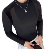 EWB 3 - High Neck Long Sleeve Shirt for Men - Sarman Fashion - Wholesale Clothing Fashion Brand for Men from Canada