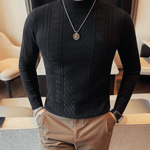 EWB 5 - High Neck Long Sleeve Shirt for Men - Sarman Fashion - Wholesale Clothing Fashion Brand for Men from Canada