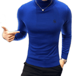 EWB 6 - High Neck Long Sleeve Shirt for Men - Sarman Fashion - Wholesale Clothing Fashion Brand for Men from Canada