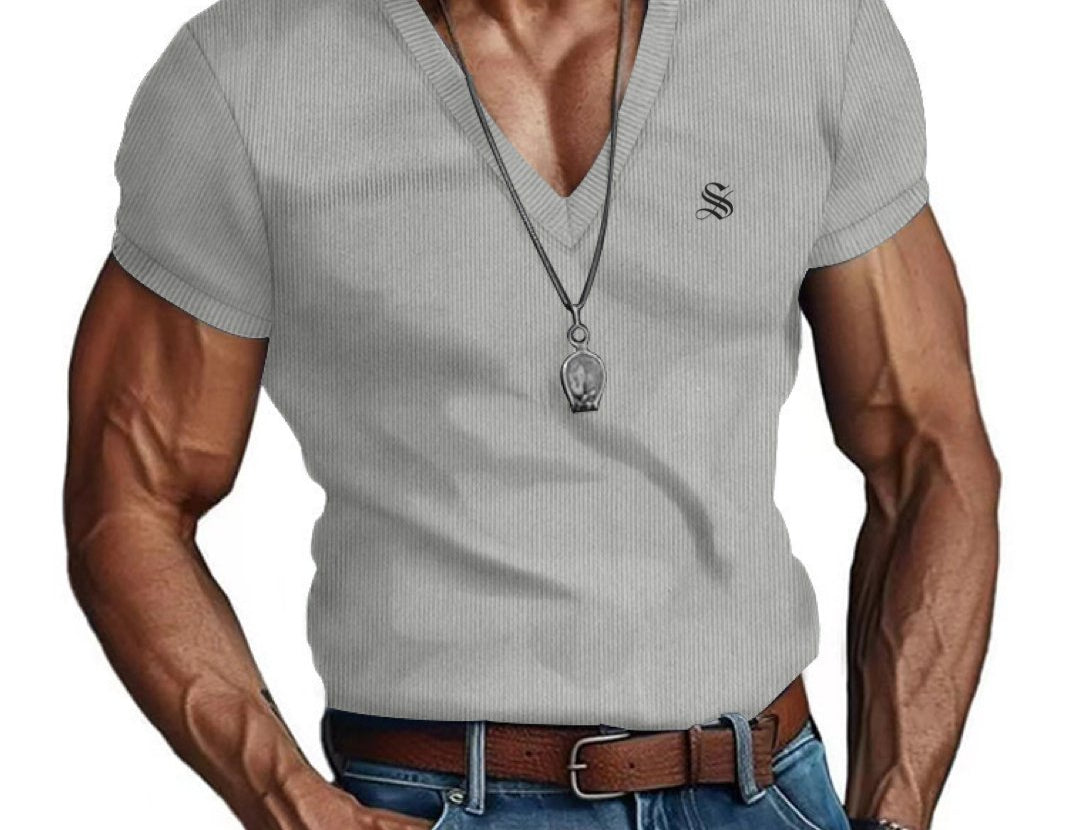 Fikimo - V-Neck T-Shirt for Men - Sarman Fashion - Wholesale Clothing Fashion Brand for Men from Canada