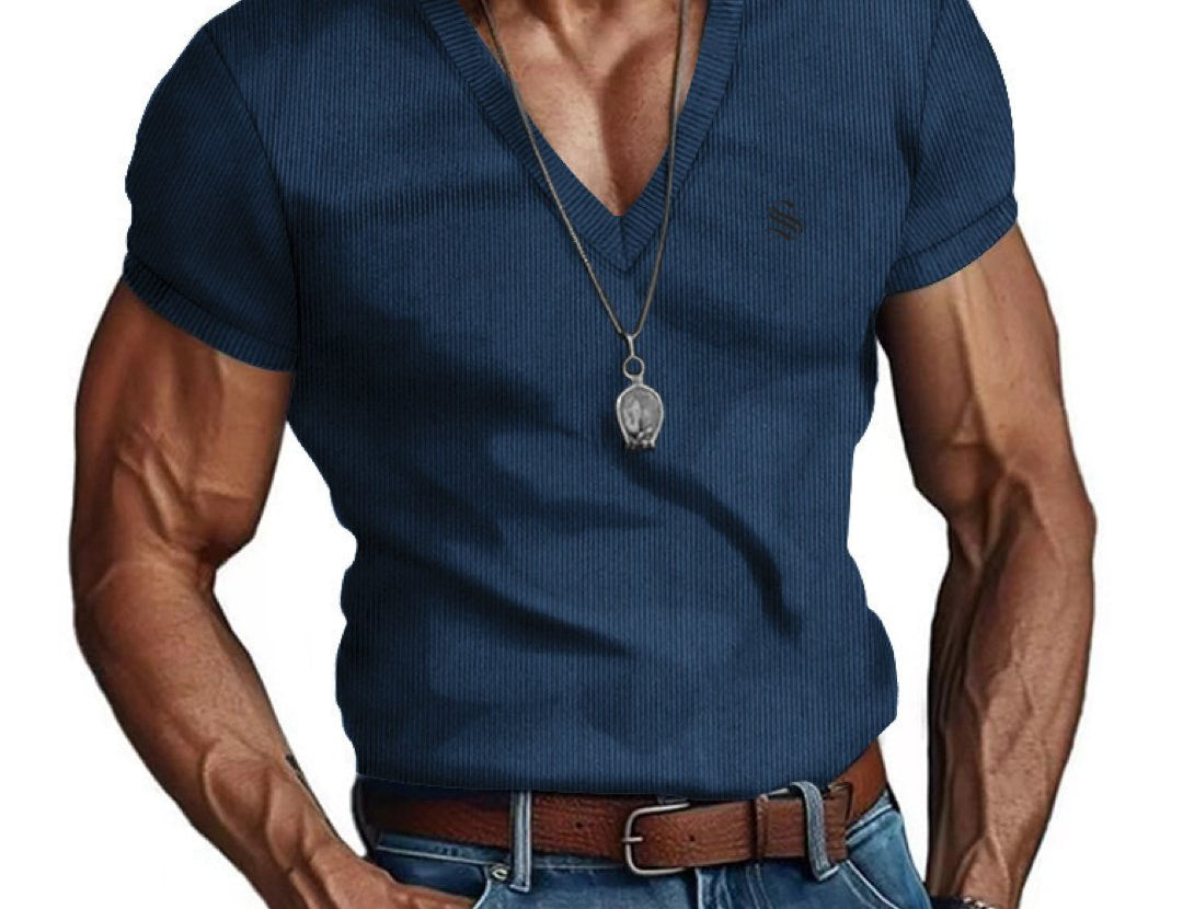 Fikimo - V-Neck T-Shirt for Men - Sarman Fashion - Wholesale Clothing Fashion Brand for Men from Canada