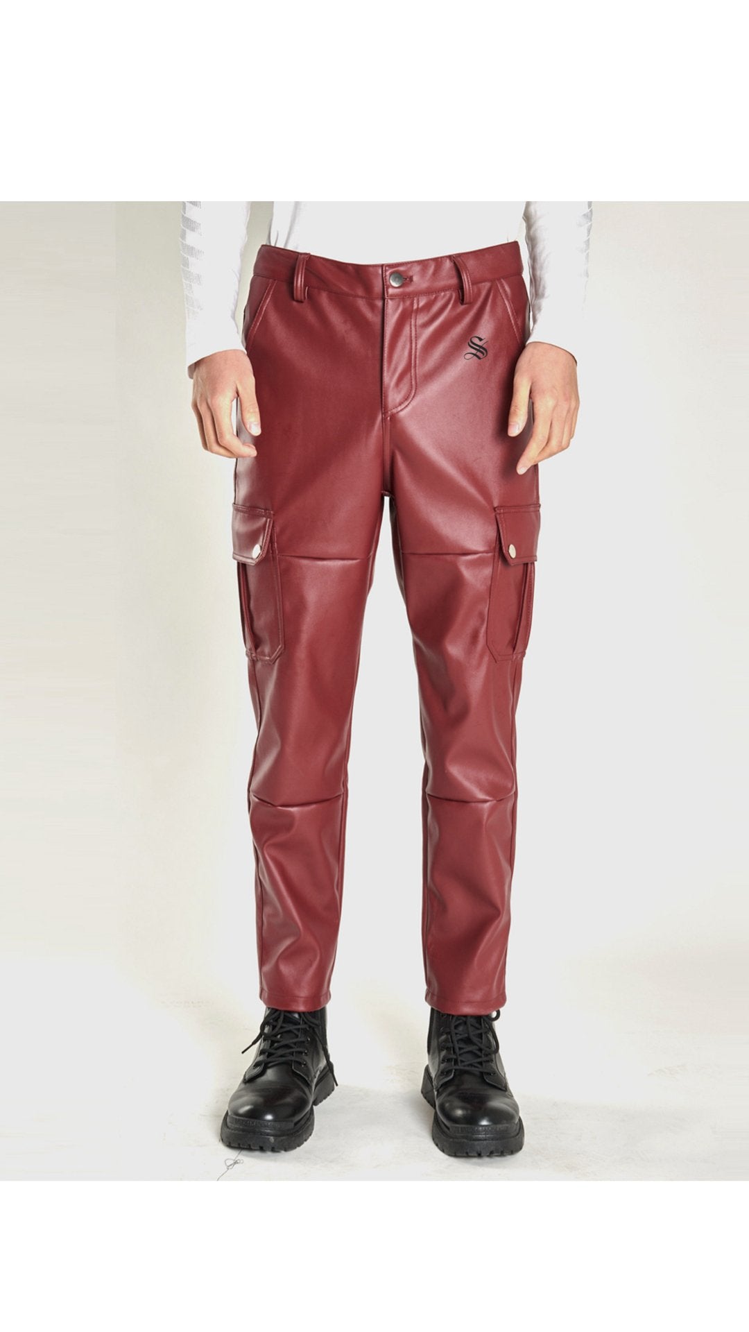 FRTU 2 - Black Pu-Leather Pant’s for Men - Sarman Fashion - Wholesale Clothing Fashion Brand for Men from Canada