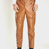 FRTU 2 - Black Pu-Leather Pant’s for Men - Sarman Fashion - Wholesale Clothing Fashion Brand for Men from Canada