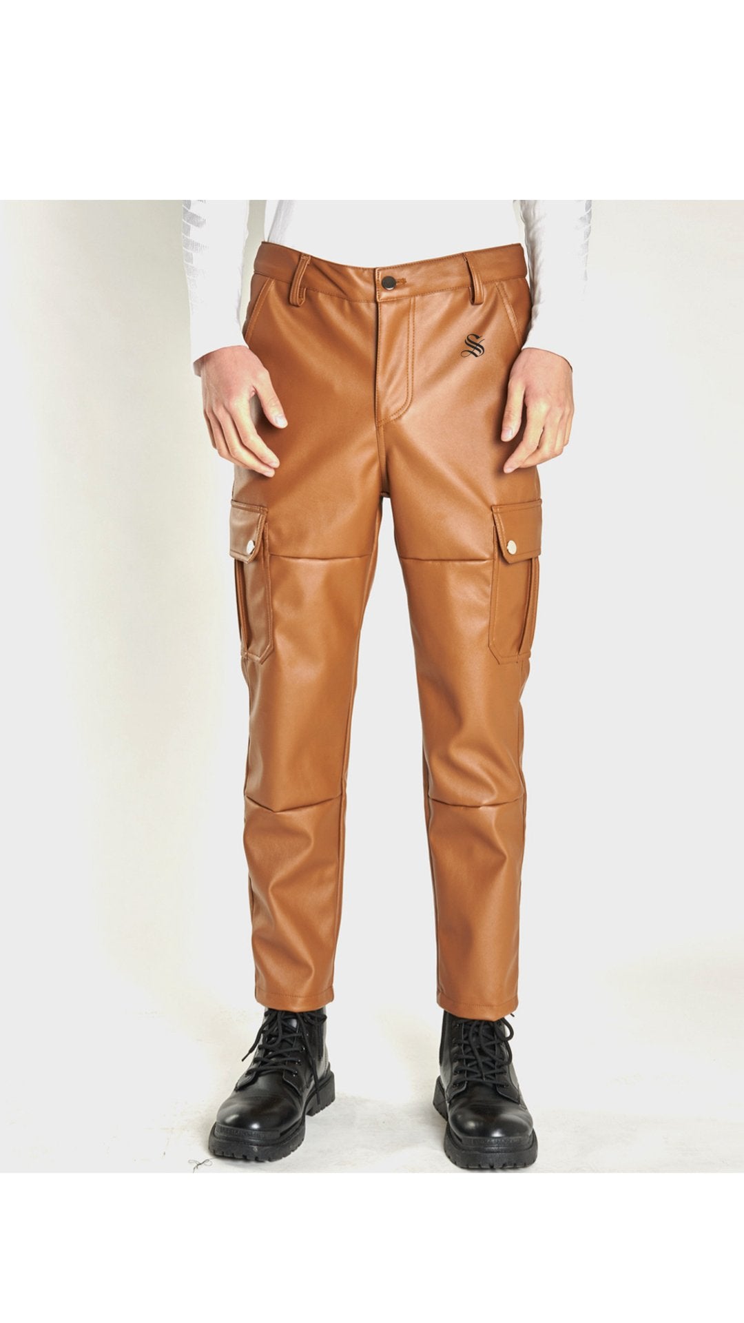 FRTU 2 - Black Pu-Leather Pant’s for Men - Sarman Fashion - Wholesale Clothing Fashion Brand for Men from Canada