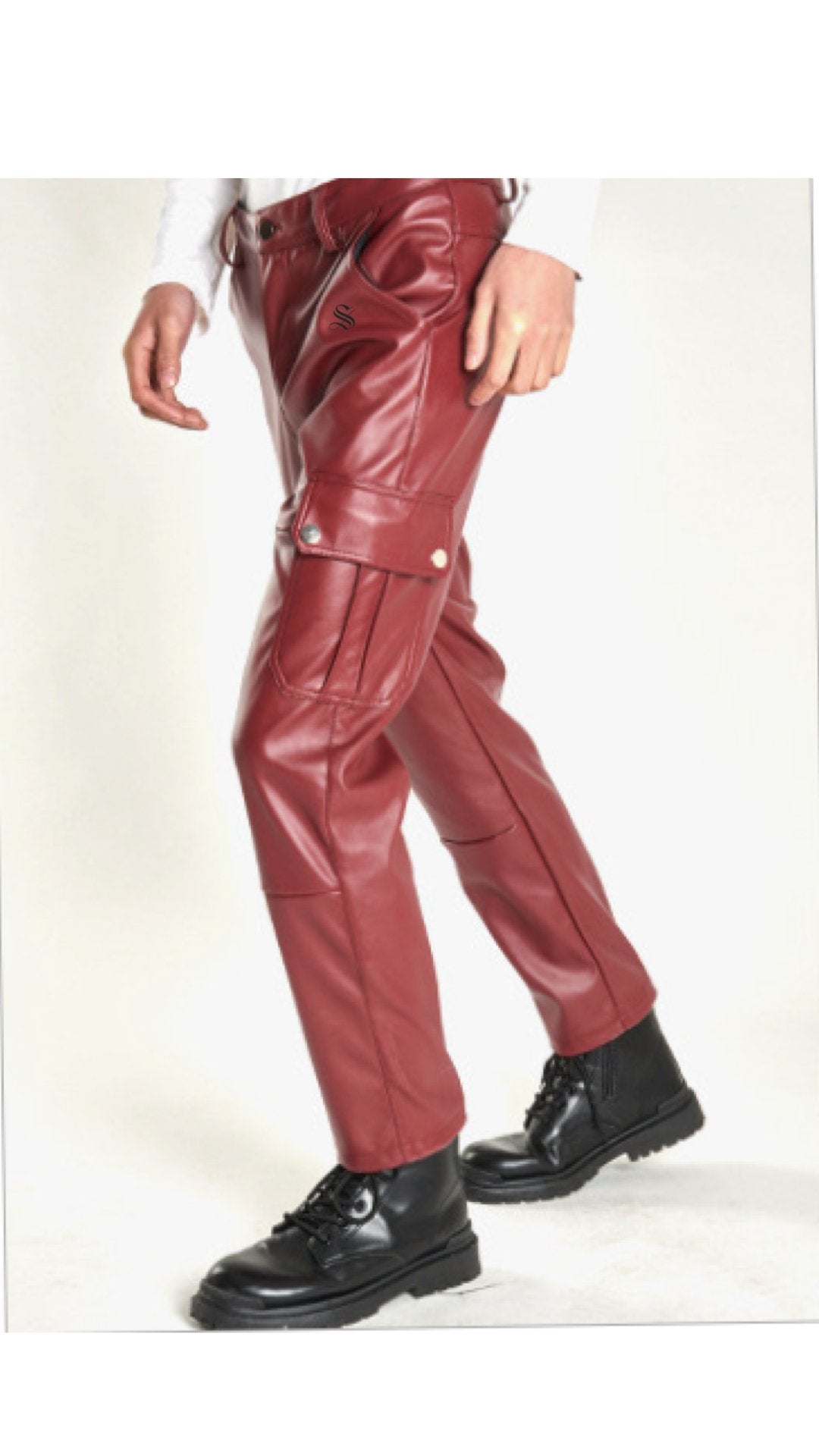 FRTU 2 - Black Pu-Leather Pant’s for Men - Sarman Fashion - Wholesale Clothing Fashion Brand for Men from Canada