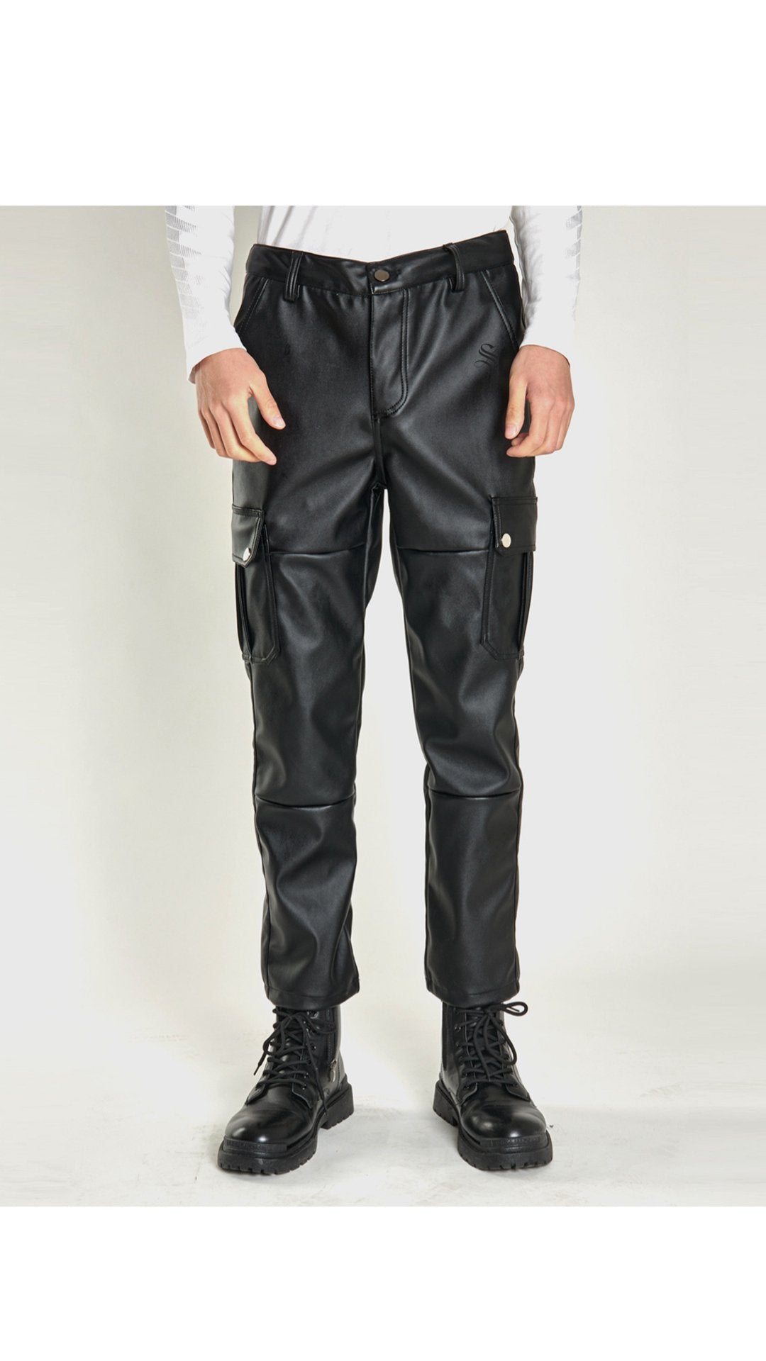 FRTU 2 - Black Pu-Leather Pant’s for Men - Sarman Fashion - Wholesale Clothing Fashion Brand for Men from Canada