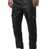 FRTU 3 - Black Pu-Leather Pant’s for Men - Sarman Fashion - Wholesale Clothing Fashion Brand for Men from Canada