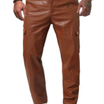 FRTU 3 - Black Pu-Leather Pant’s for Men - Sarman Fashion - Wholesale Clothing Fashion Brand for Men from Canada