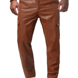 FRTU 3 - Black Pu-Leather Pant’s for Men - Sarman Fashion - Wholesale Clothing Fashion Brand for Men from Canada