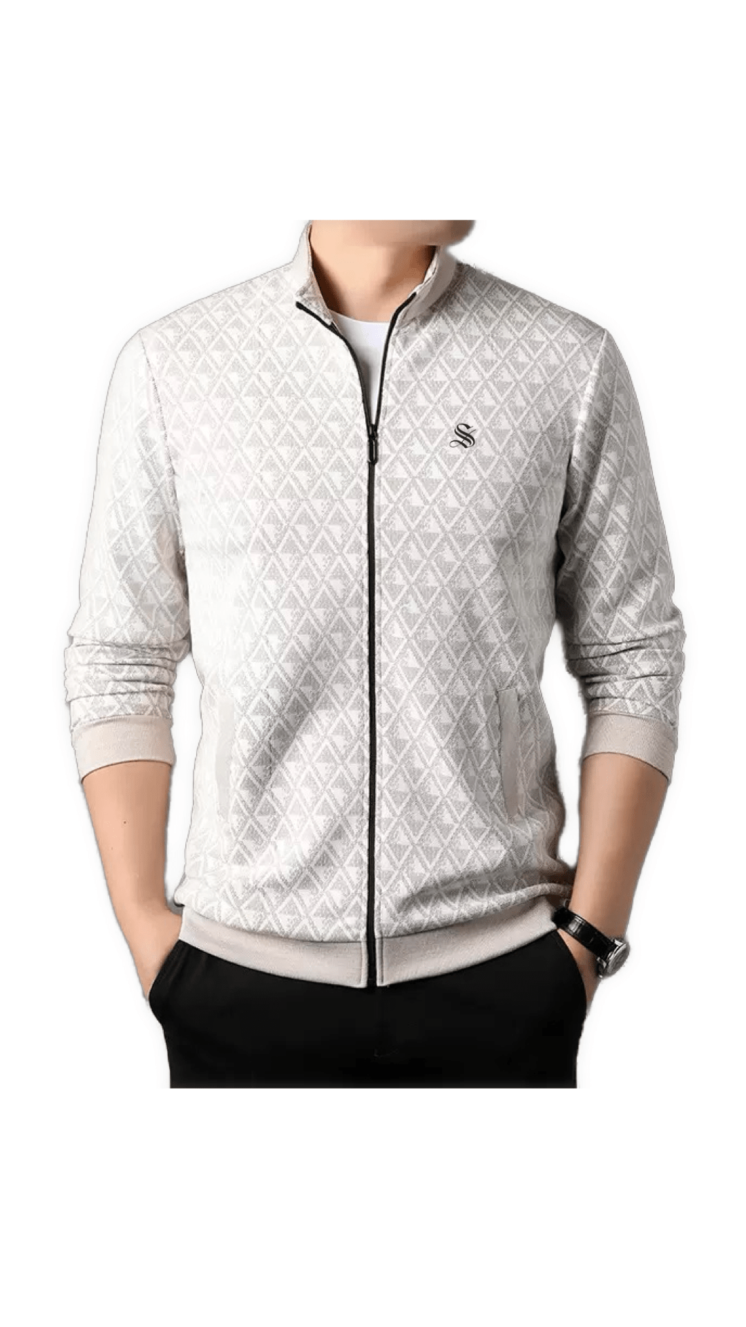 Fujaza - Long Sleeves Track Top for Men - Sarman Fashion - Wholesale Clothing Fashion Brand for Men from Canada