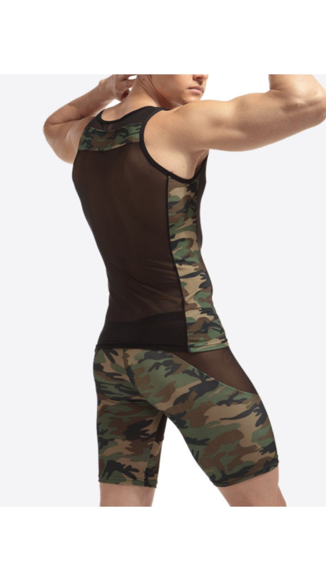 Gym Iron 2 - Men’s Leggings Top & Shorts set - Sarman Fashion - Wholesale Clothing Fashion Brand for Men from Canada