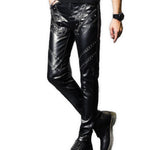 Haraza - Black Pu - Leather Pant’s for Men - Sarman Fashion - Wholesale Clothing Fashion Brand for Men from Canada