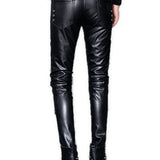 Hufgi - Black Pu - Leather Pant’s for Men - Sarman Fashion - Wholesale Clothing Fashion Brand for Men from Canada
