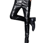 Hufgi - Black Pu - Leather Pant’s for Men - Sarman Fashion - Wholesale Clothing Fashion Brand for Men from Canada