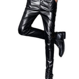 Hufgi - Black Pu - Leather Pant’s for Men - Sarman Fashion - Wholesale Clothing Fashion Brand for Men from Canada