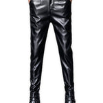 Hufgi - Black Pu - Leather Pant’s for Men - Sarman Fashion - Wholesale Clothing Fashion Brand for Men from Canada