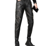 Kerbloa - Black Pu - Leather Pant’s for Men - Sarman Fashion - Wholesale Clothing Fashion Brand for Men from Canada