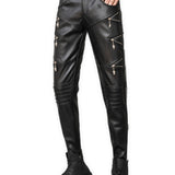 Kerbloa - Black Pu - Leather Pant’s for Men - Sarman Fashion - Wholesale Clothing Fashion Brand for Men from Canada
