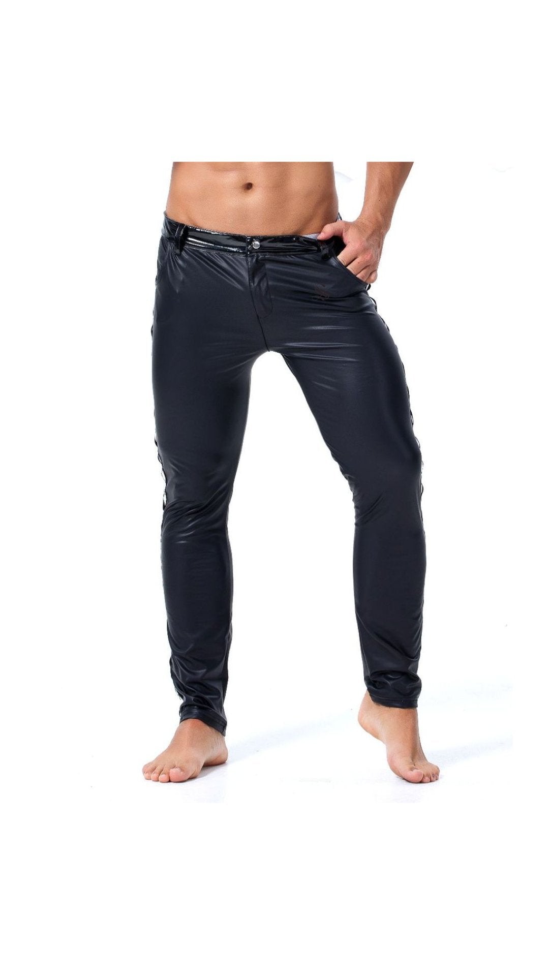Kizbono 2 - Pu Leather Pants for Men - Sarman Fashion - Wholesale Clothing Fashion Brand for Men from Canada