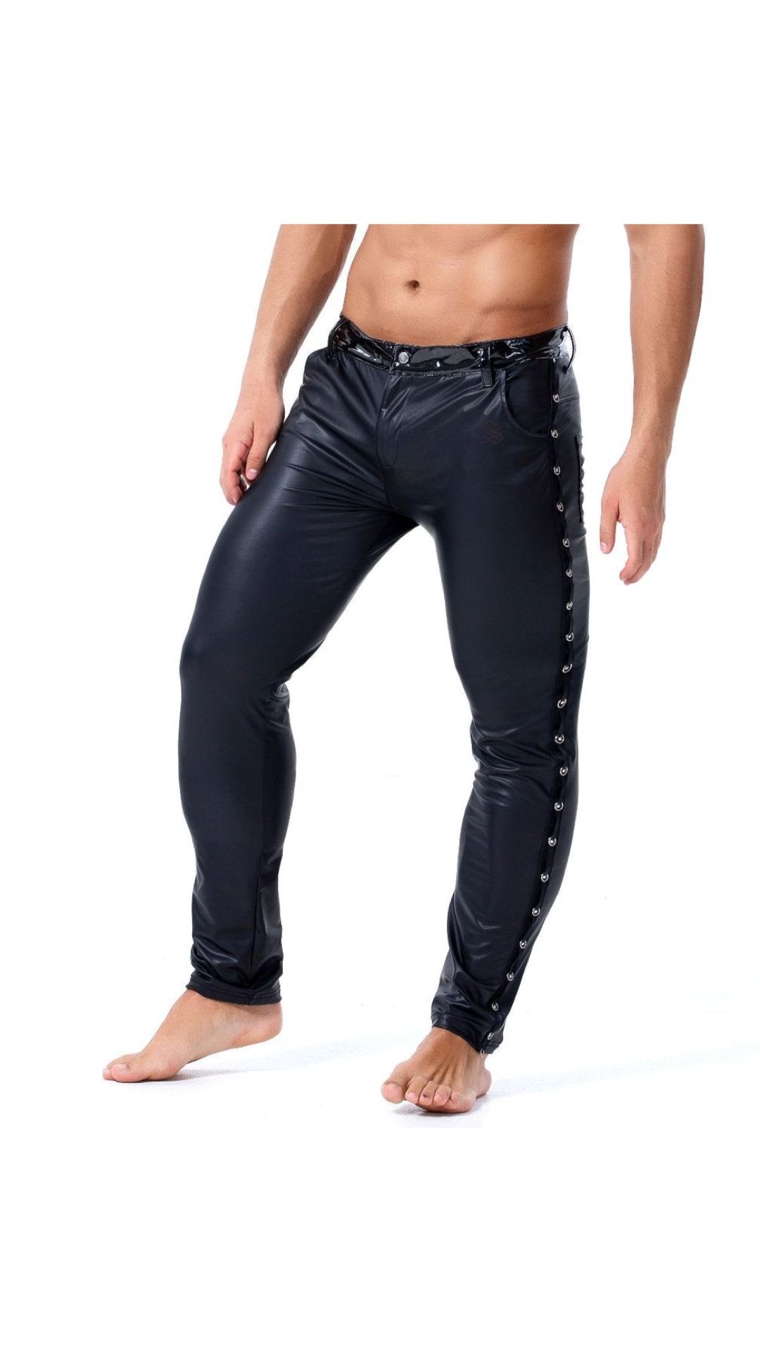 Kizbono 2 - Pu Leather Pants for Men - Sarman Fashion - Wholesale Clothing Fashion Brand for Men from Canada