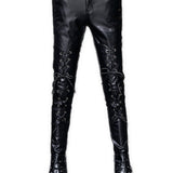 Kofolo - Black Pu - Leather Pant’s for Men - Sarman Fashion - Wholesale Clothing Fashion Brand for Men from Canada