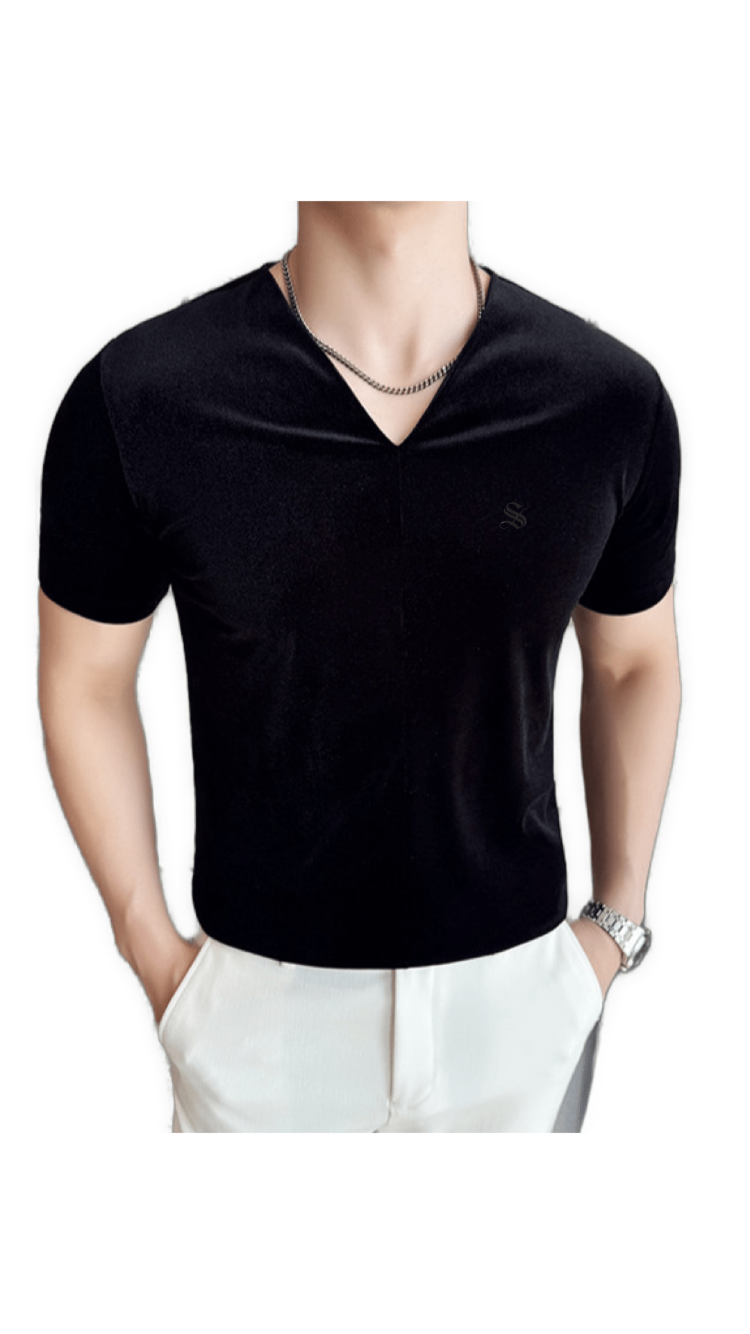 KOPS - V - Neck T-Shirt for Men - Sarman Fashion - Wholesale Clothing Fashion Brand for Men from Canada