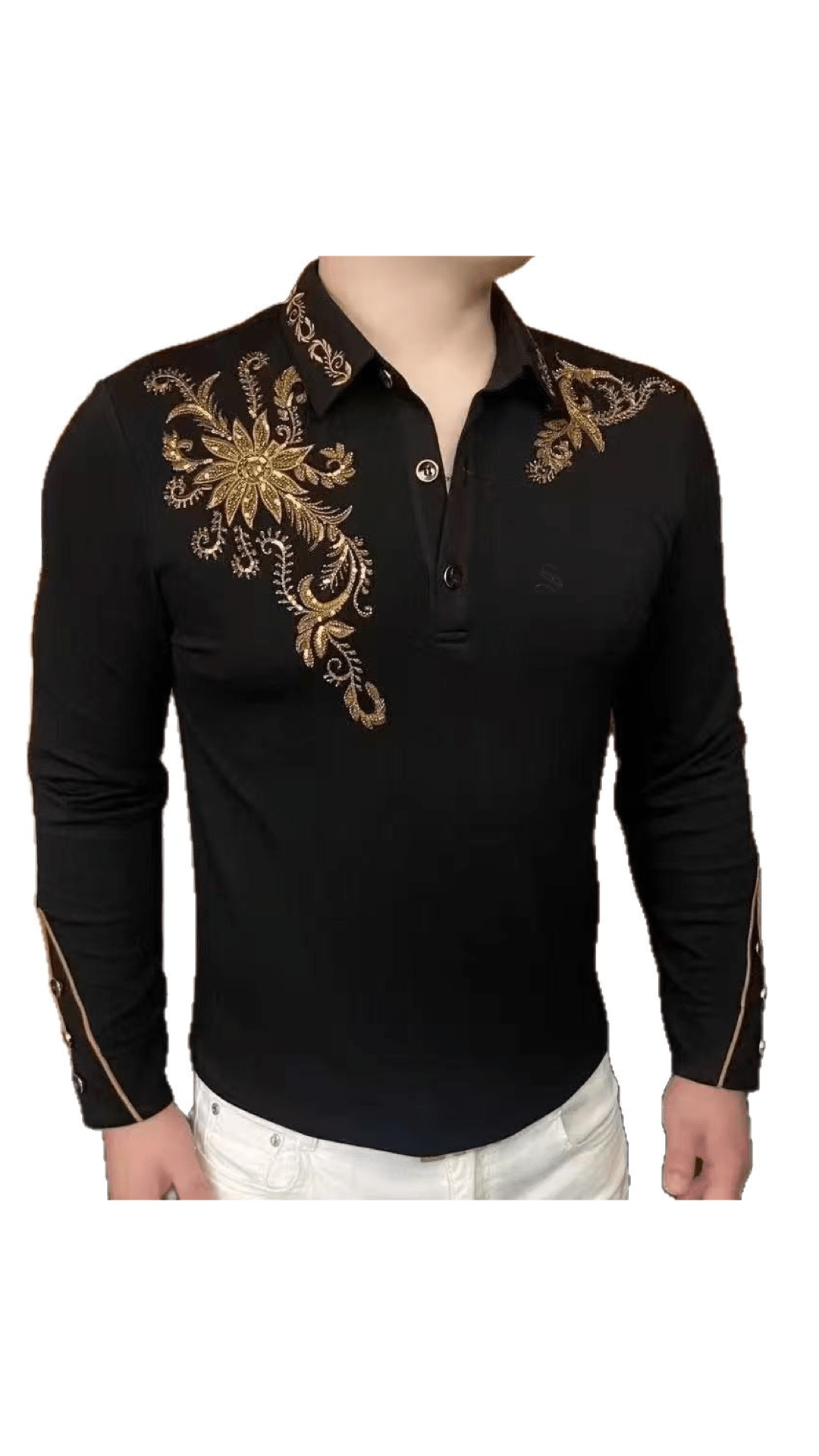 Naza 11 - Long Sleeves Polo Shirt for Men - Sarman Fashion - Wholesale Clothing Fashion Brand for Men from Canada