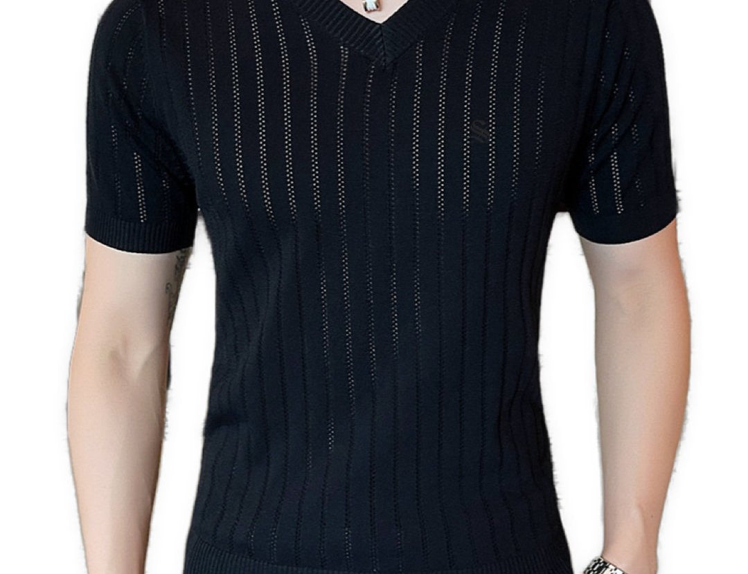 Pennsu 2 - V-Neck T-Shirt for Men - Sarman Fashion - Wholesale Clothing Fashion Brand for Men from Canada