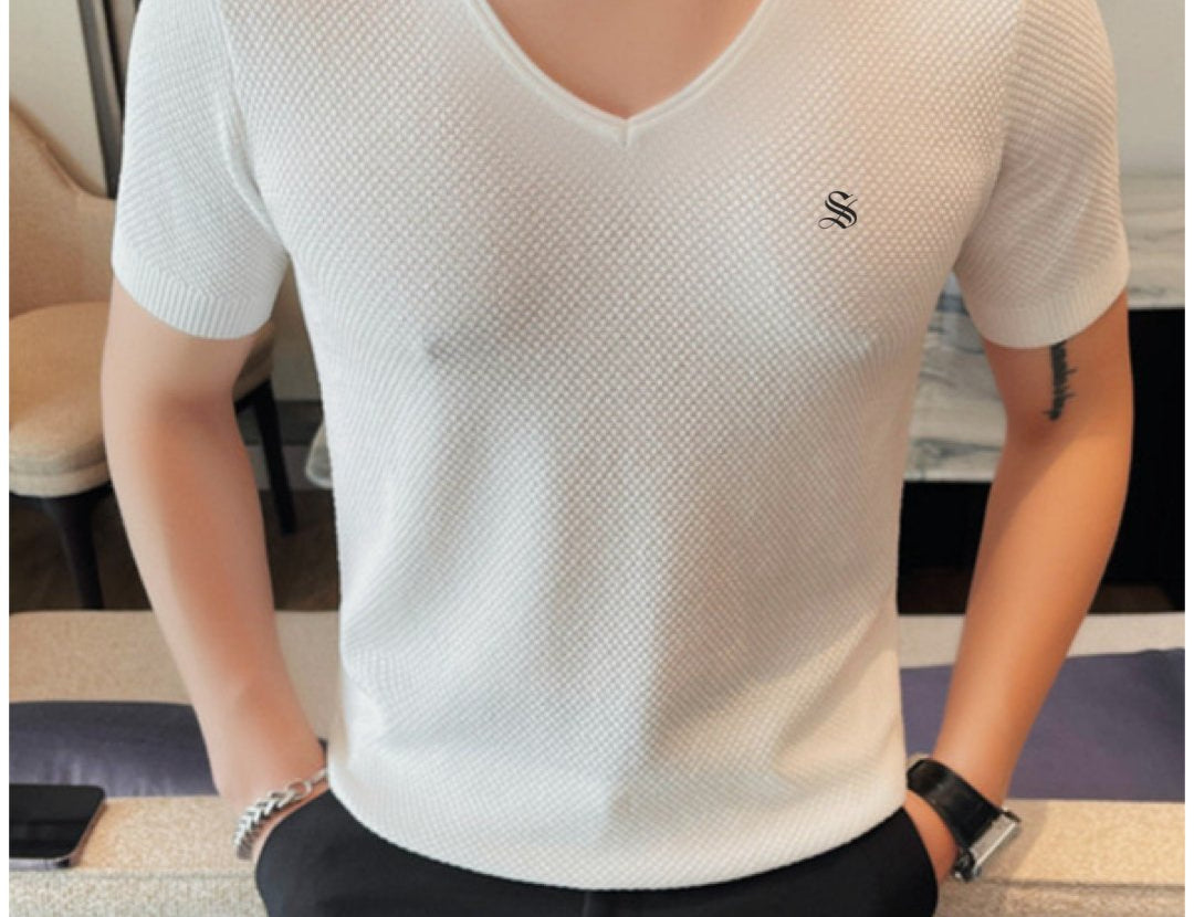 Runima - V -Neck T-Shirt for Men - Sarman Fashion - Wholesale Clothing Fashion Brand for Men from Canada