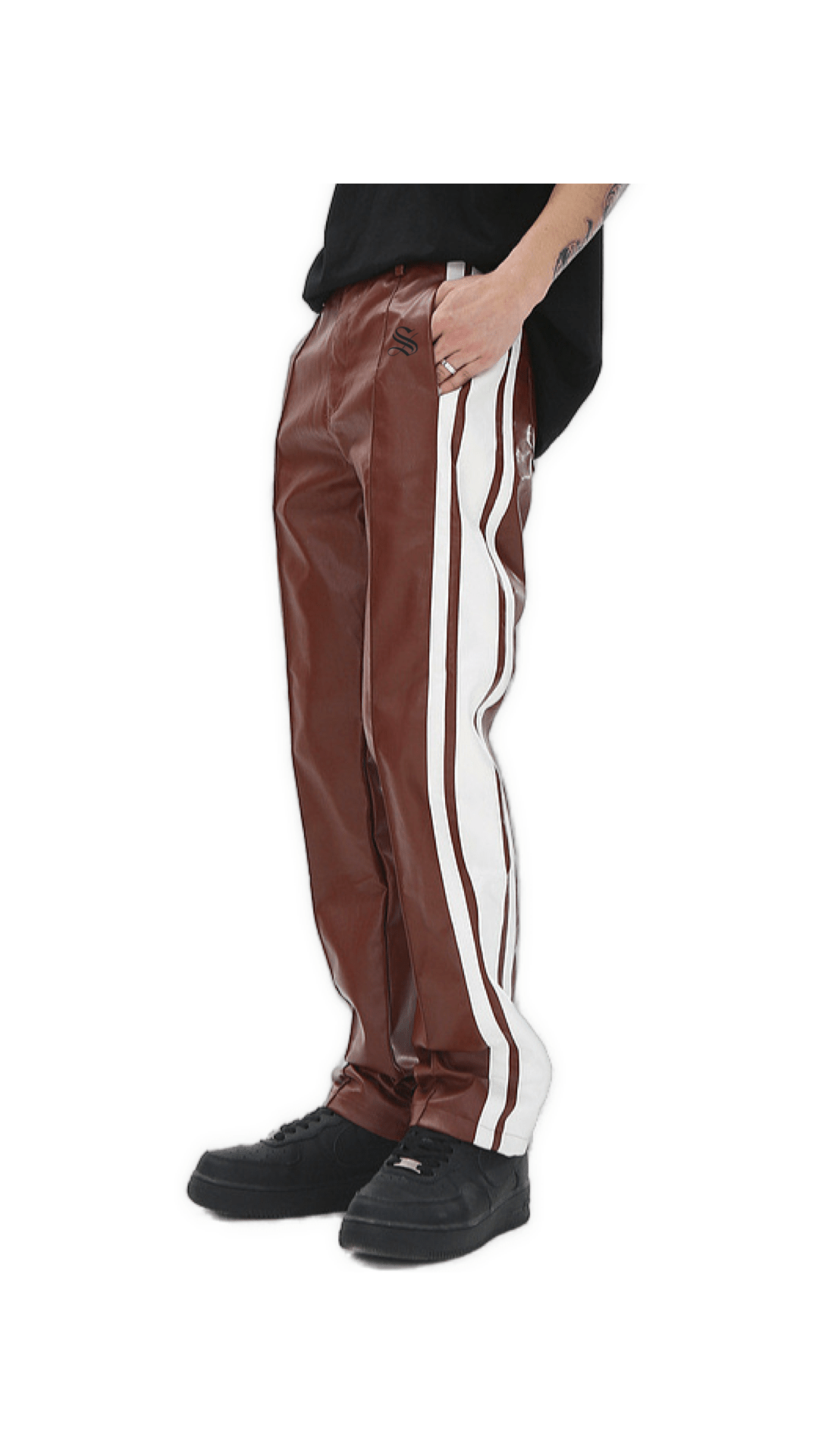 Vkuna 45 - Pu Leather Joggers for Men - Sarman Fashion - Wholesale Clothing Fashion Brand for Men from Canada