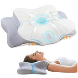 ZIMA 1 - Memory Foam Pillow for Neck and Shoulder 2 in 1 Pillow for Sleeping, Memory Foam Neck Pillows Neck Support Pillow for Side Back Stomach Sleepers Cooling Pillow with Pillowcase - Sarman Fashion - Wholesale Clothing Fashion Brand for Men from Canada