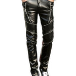 Zzai - Black Pu - Leather Pant’s for Men - Sarman Fashion - Wholesale Clothing Fashion Brand for Men from Canada