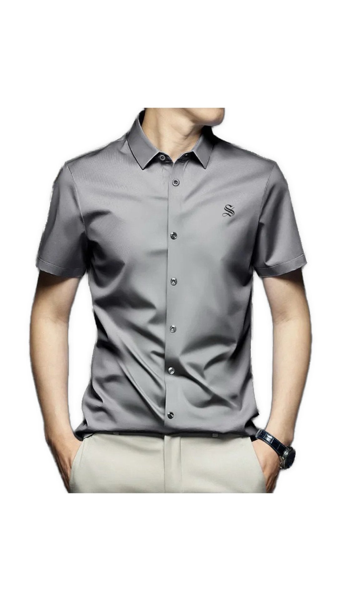 Amamo - Short Sleeves Shirt for Men - Sarman Fashion - Wholesale Clothing Fashion Brand for Men from Canada