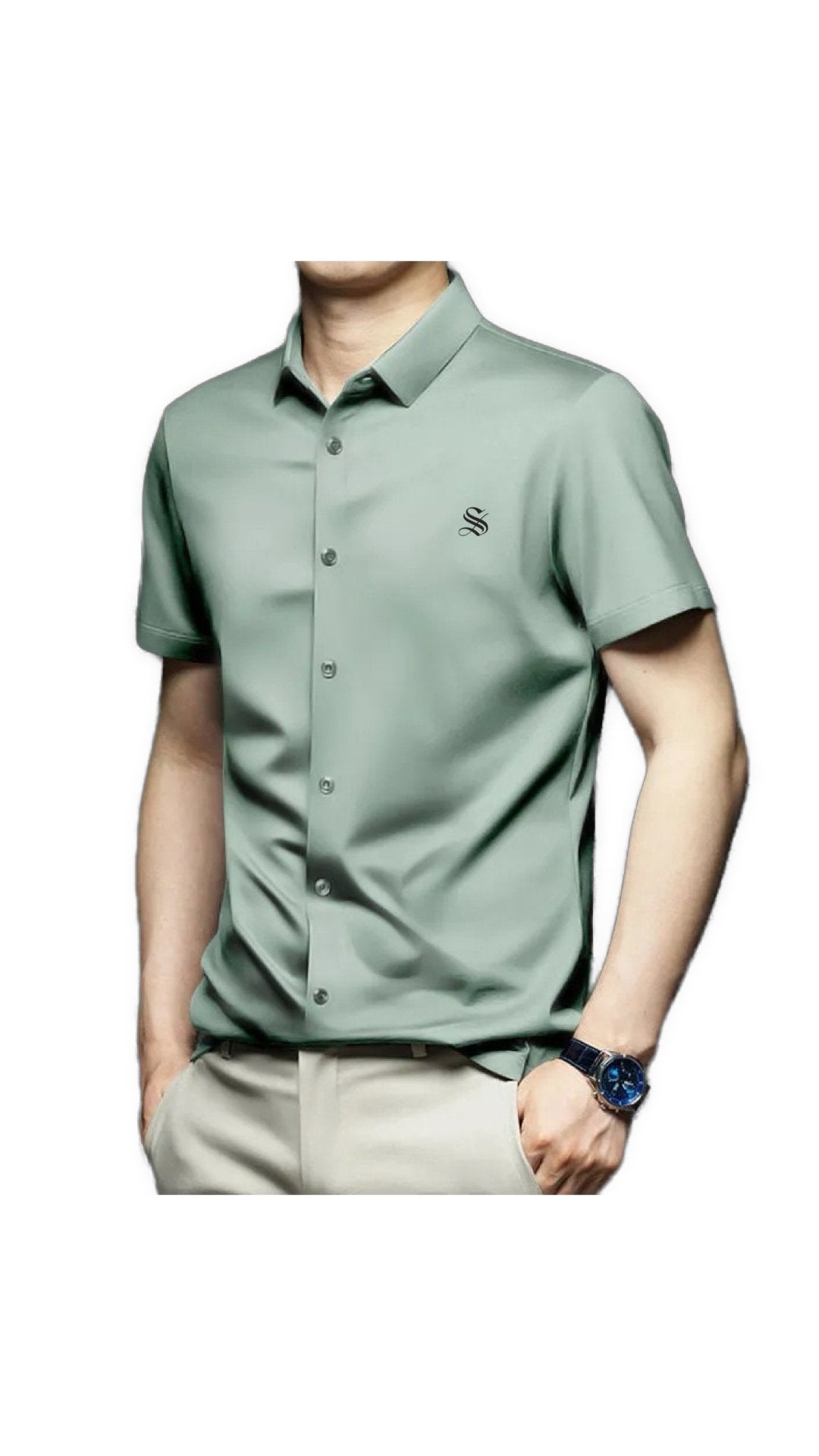 Amamo - Short Sleeves Shirt for Men - Sarman Fashion - Wholesale Clothing Fashion Brand for Men from Canada