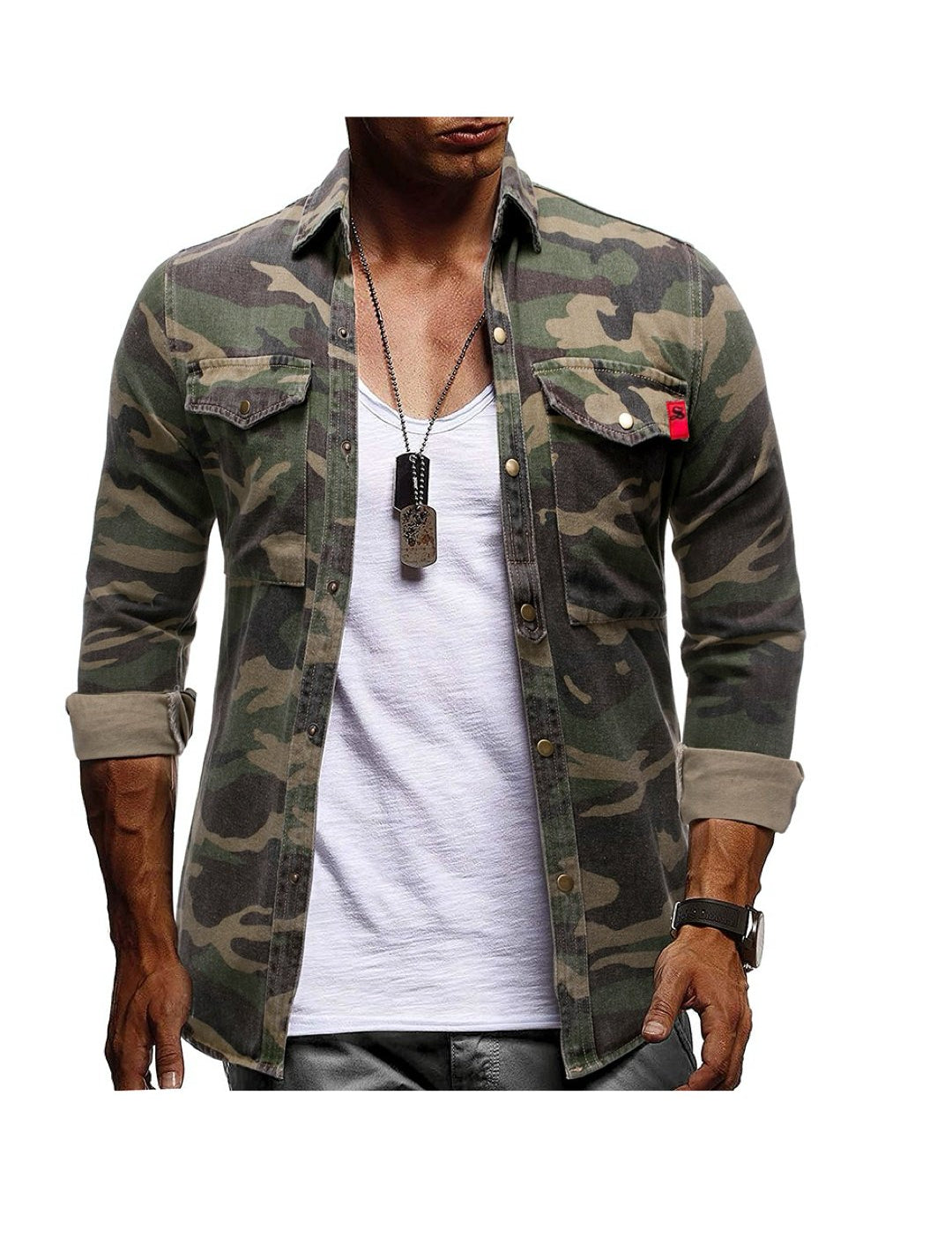Army Boy - Long Sleeves Shirt for Men - Sarman Fashion - Wholesale Clothing Fashion Brand for Men from Canada