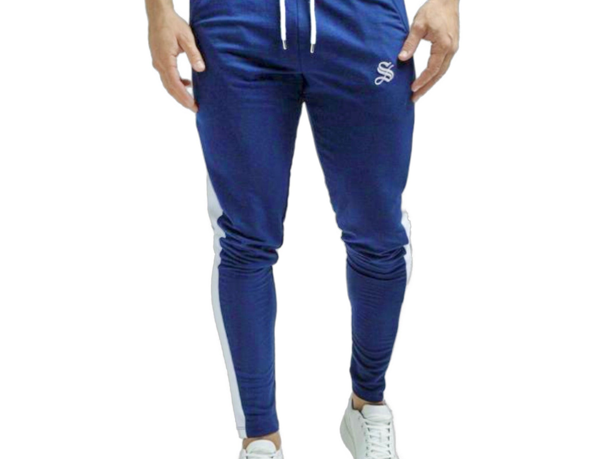 Azure - Blue Joggers for Men (PRE-ORDER DISPATCH DATE 25 September 2024) - Sarman Fashion - Wholesale Clothing Fashion Brand for Men from Canada