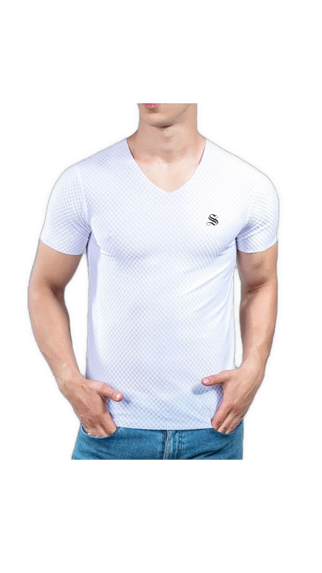 BlackList - V-Neck T-Shirt for Men - Sarman Fashion - Wholesale Clothing Fashion Brand for Men from Canada