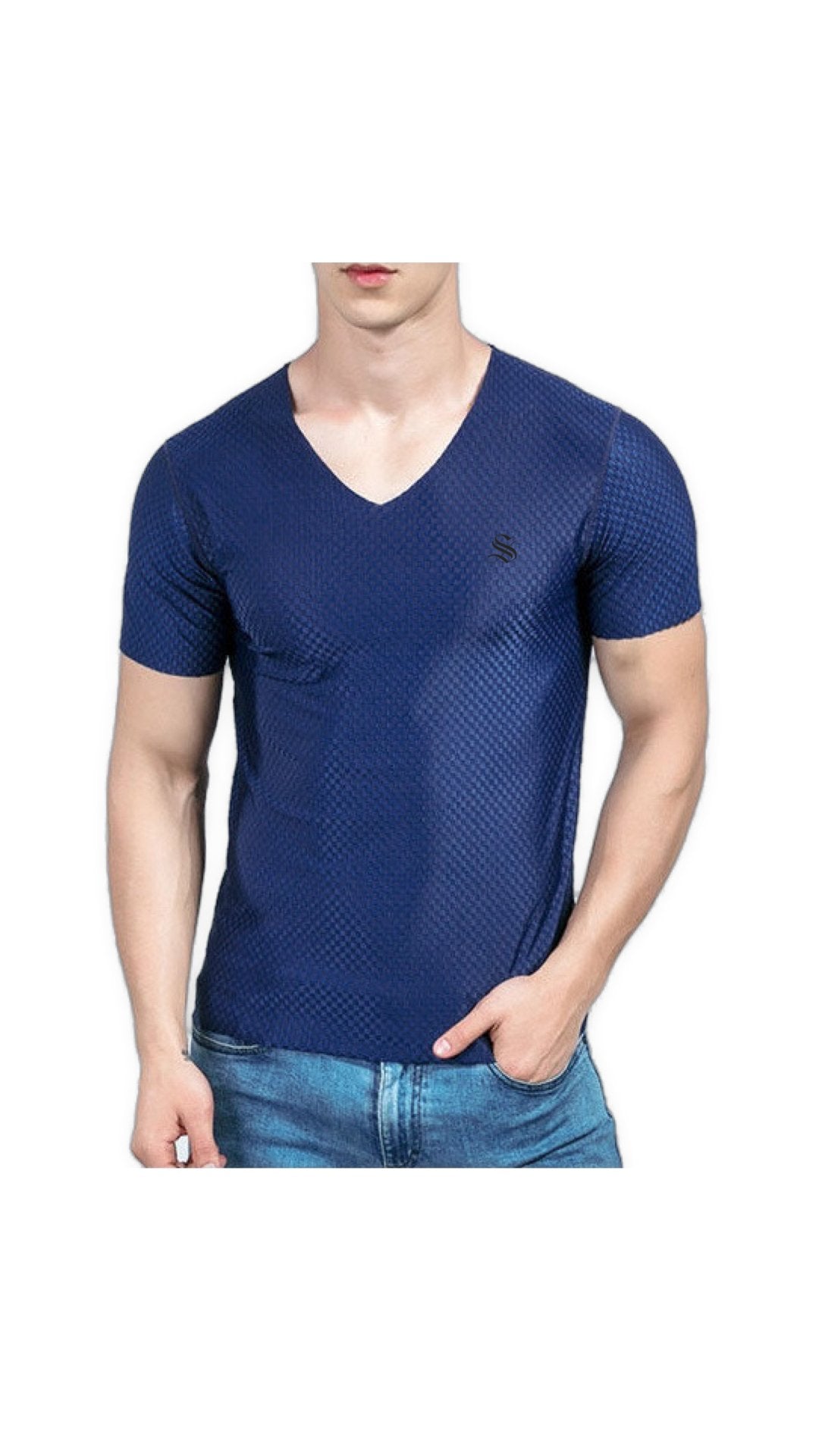 BlackList - V-Neck T-Shirt for Men - Sarman Fashion - Wholesale Clothing Fashion Brand for Men from Canada