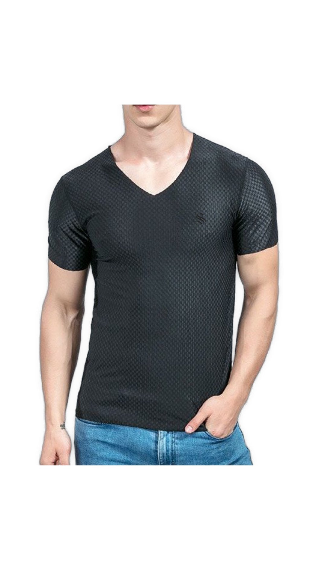 BlackList - V-Neck T-Shirt for Men - Sarman Fashion - Wholesale Clothing Fashion Brand for Men from Canada