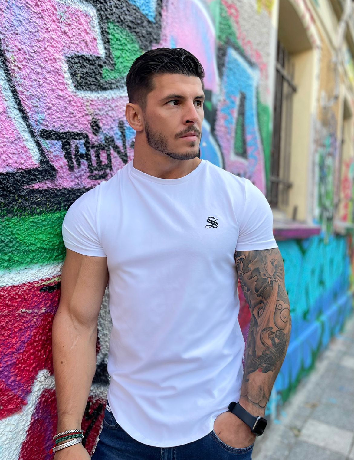 Blanco - White T-Shirt for Men (PRE-ORDER DISPATCH DATE 25 DECEMBER 2021) - Sarman Fashion - Wholesale Clothing Fashion Brand for Men from Canada