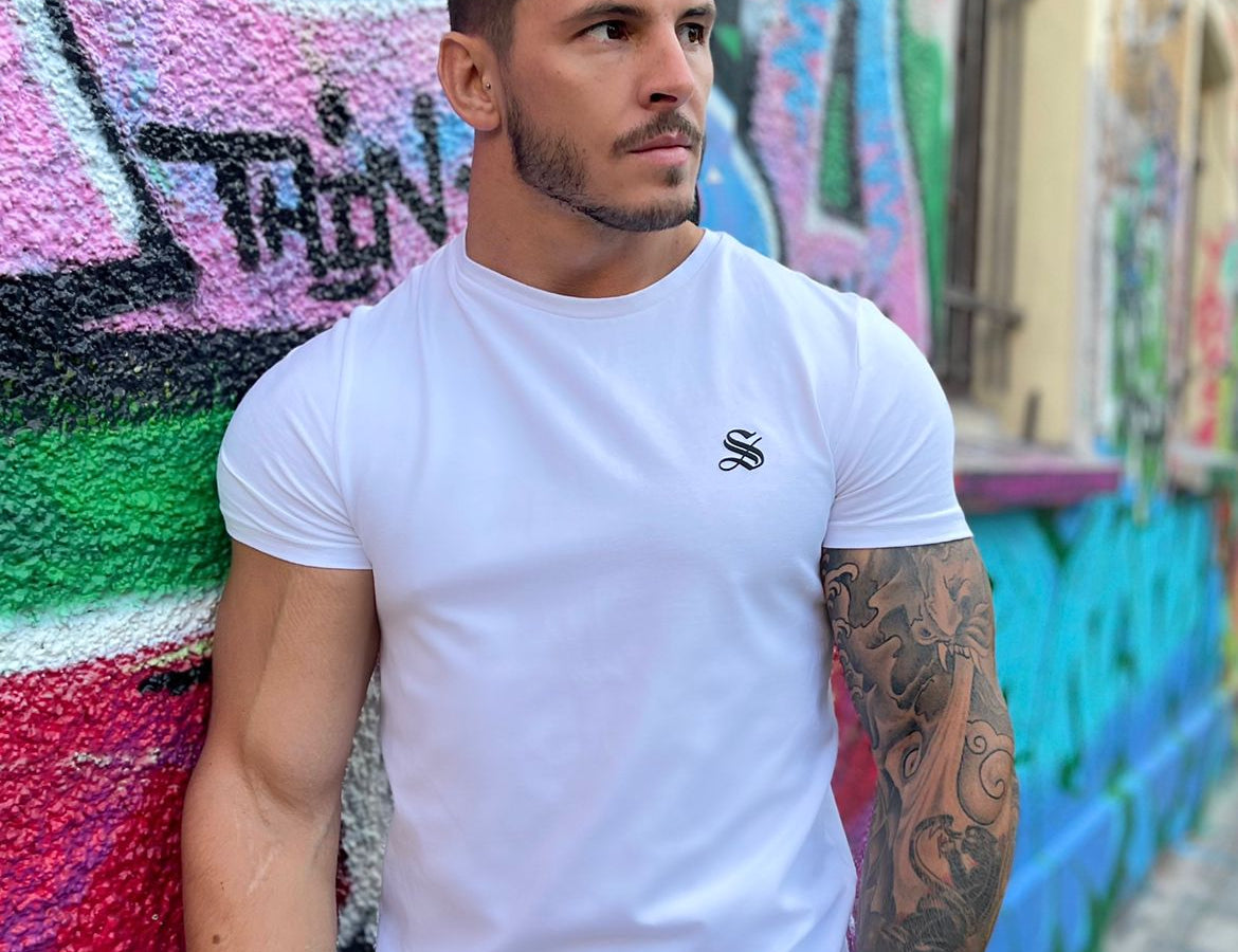 Blanco - White T-Shirt for Men (PRE-ORDER DISPATCH DATE 25 DECEMBER 2021) - Sarman Fashion - Wholesale Clothing Fashion Brand for Men from Canada