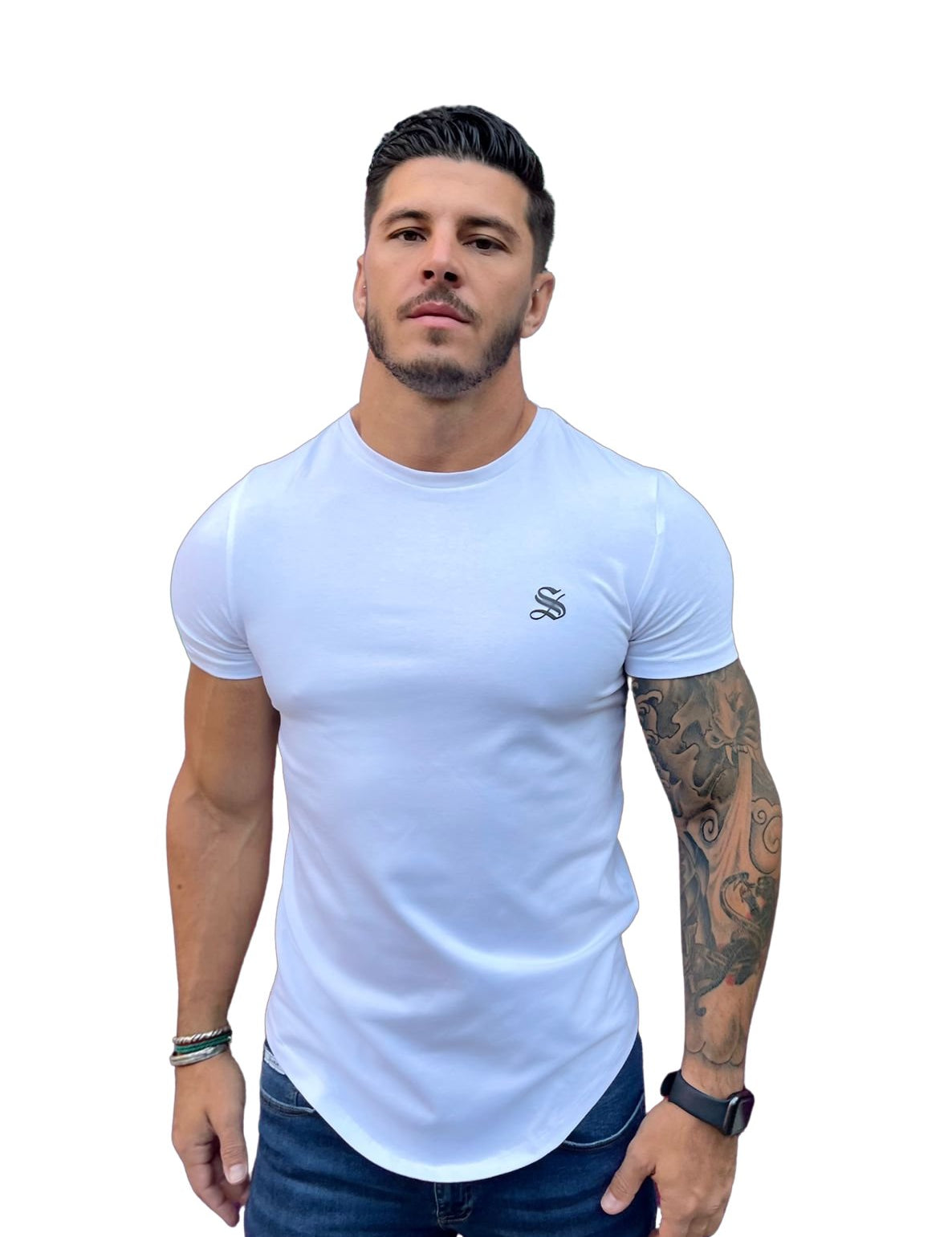 Blanco - White T-Shirt for Men (PRE-ORDER DISPATCH DATE 25 DECEMBER 2021) - Sarman Fashion - Wholesale Clothing Fashion Brand for Men from Canada