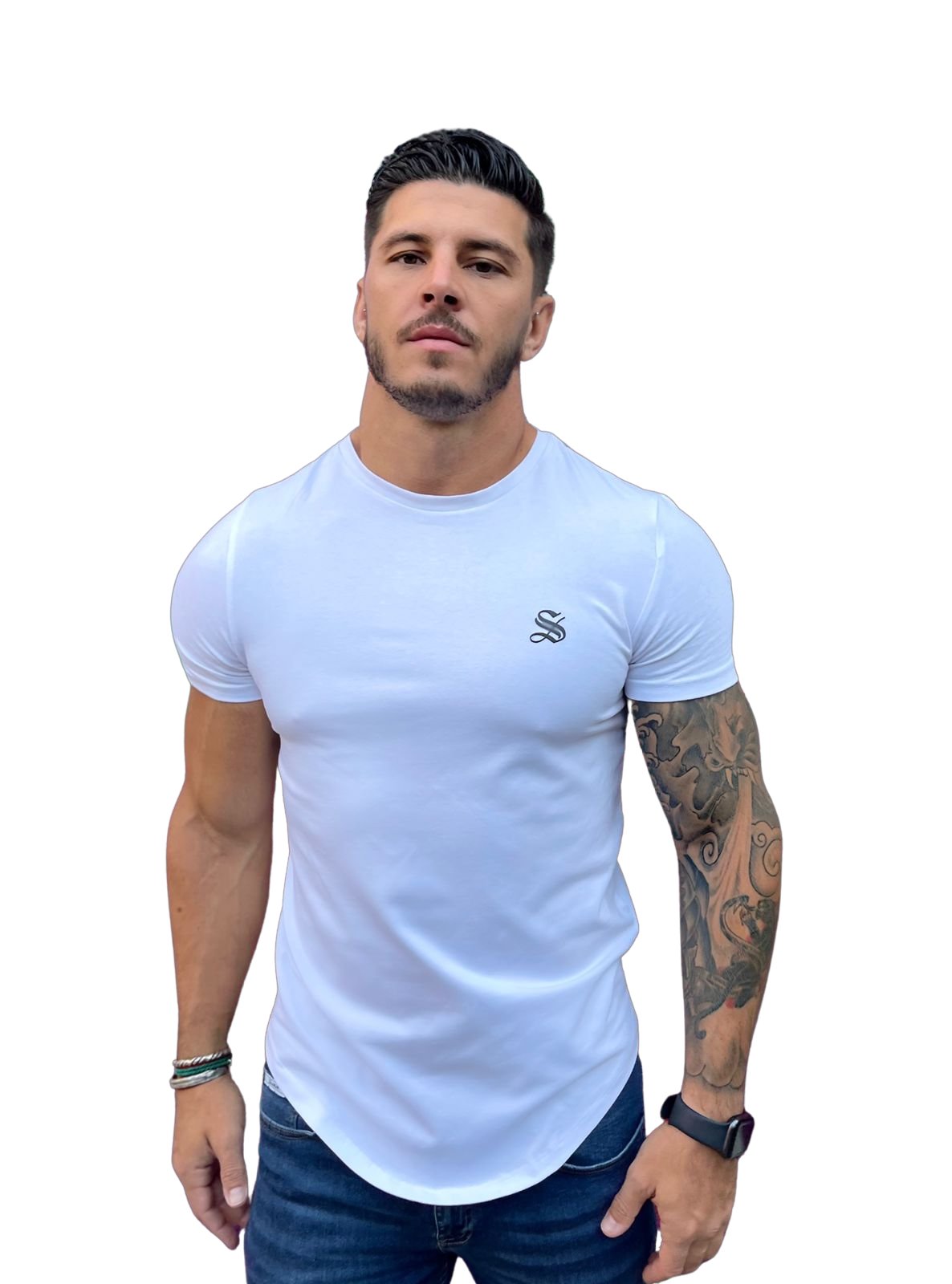 Blanco - White T-Shirt for Men (PRE-ORDER DISPATCH DATE 25 DECEMBER 2021) - Sarman Fashion - Wholesale Clothing Fashion Brand for Men from Canada