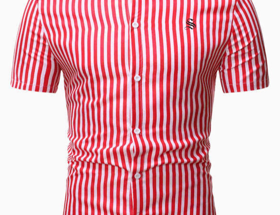 BLDU - Short Sleeves Shirt for Men - Sarman Fashion - Wholesale Clothing Fashion Brand for Men from Canada