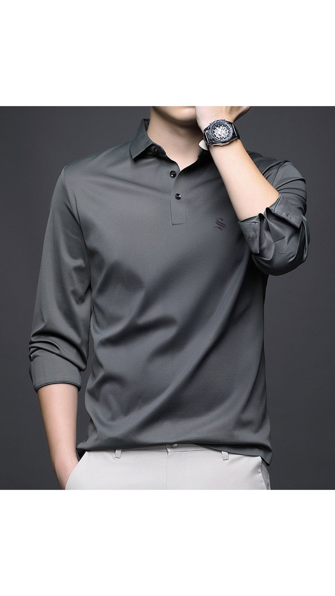 Bugo - Long Sleeves Shirt for Men - Sarman Fashion - Wholesale Clothing Fashion Brand for Men from Canada