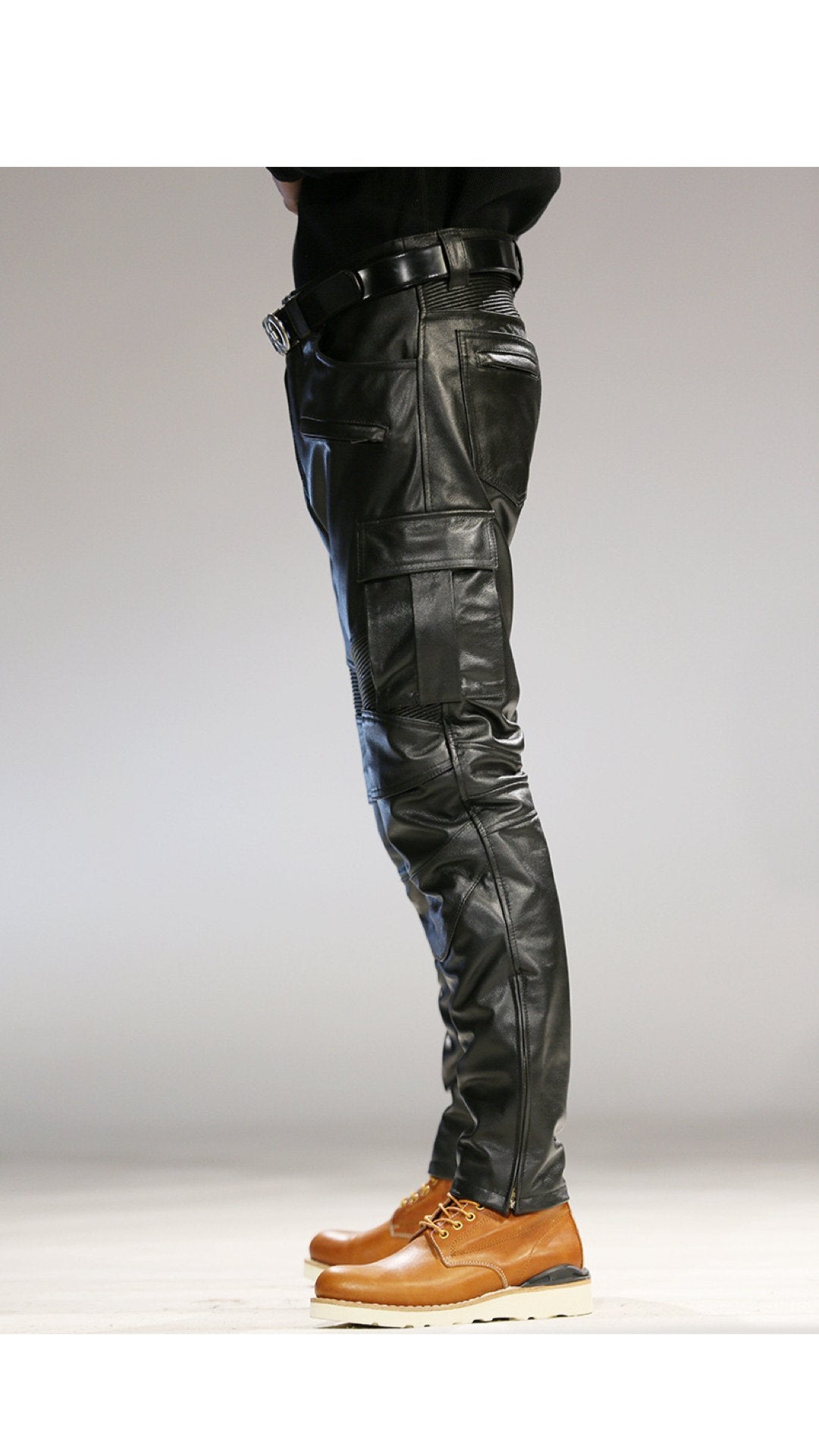 Chtravonov - Pu Leather Pants for Men - Sarman Fashion - Wholesale Clothing Fashion Brand for Men from Canada