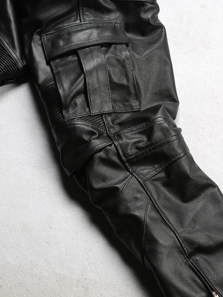 Chtravonov - Pu Leather Pants for Men - Sarman Fashion - Wholesale Clothing Fashion Brand for Men from Canada